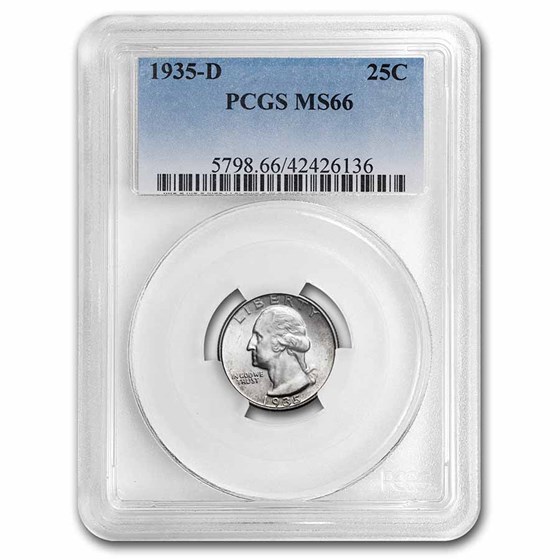 1935-D Washington Quarter MS-66 PCGS 1935-D Washington Quarter MS-66 PCGS