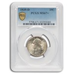 1935-D Washington Quarter MS-67+ PCGS