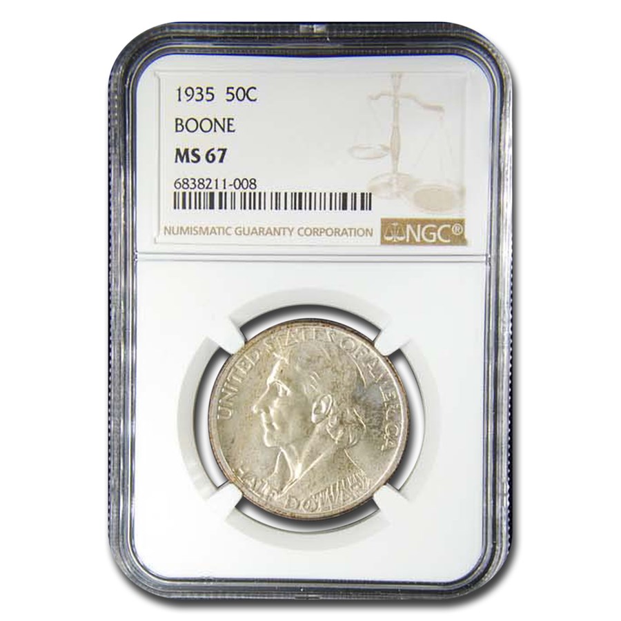 1935 Daniel Boone Bicentennial Half Dollar MS-67 NGC