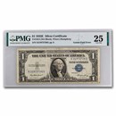 1935-E $1.00 Silver Cert. VF-25 PMG (Fr#1614) Gutter Fold