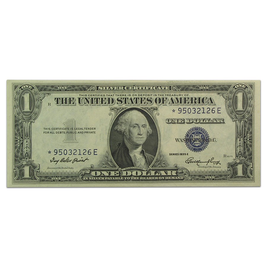 1935-E* $1.00 Silver Certificate AU (Fr#1614*) Star Note