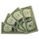 1935-E $1.00 Silver Certificate CU (Fr#1614) 4 Consecutive