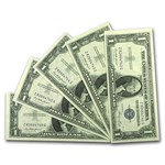 1935-E $1.00 Silver Certificate CU (Fr#1614) 5 Consecutive