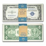 1935-E $1.00 Silver Certificate CU (Fr#1614), 50 consecutive