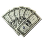 1935-E $1.00 Silver Certificate CU (Fr#1614) 6 Consecutive