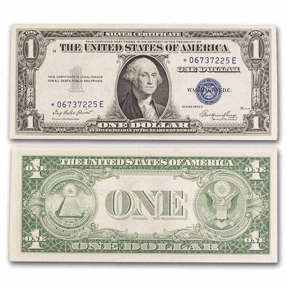 1935-E* $1.00 Silver Certificate CU (Fr#1614*) Star Note 1935-E* $1.00 Silver Certificate CU (Fr#1614*) Star Note