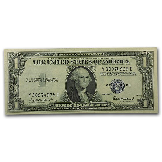 1935-F $1.00 Silver Certificate CCU (Fr#1615) 1935-F $1.00 Silver Certificate CCU (Fr#1615)