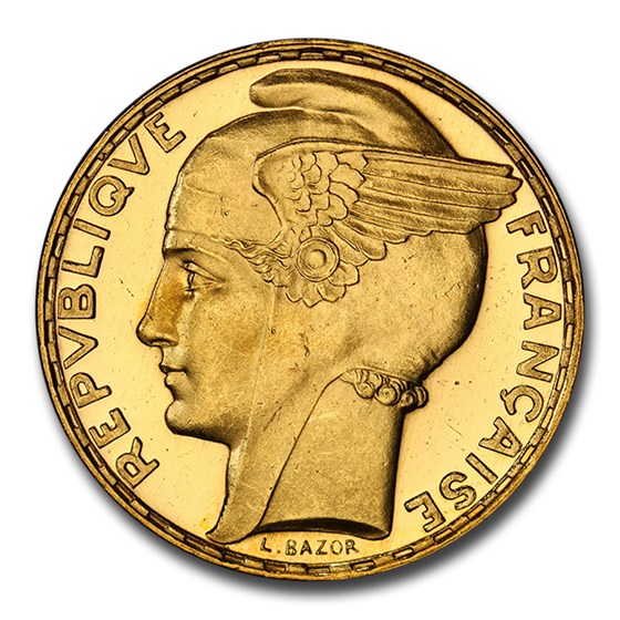 1935 France Gold 100 Francs MS-64 PCGS (PL) 1935 France Gold 100 Francs MS-64 PCGS (PL)