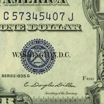 1935-G $1.00 Silver Cert No Motto CU (Fr#1616) 2 Consec