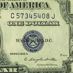 1935-G $1.00 Silver Cert No Motto CU (Fr#1616) 2 Consec