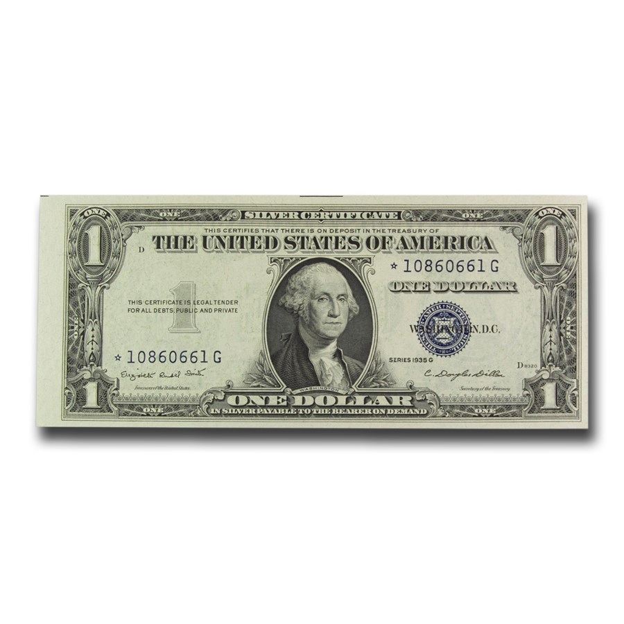 1935-G* $1.00 Silver Cert No Motto CU (Fr#1616*) Star Note