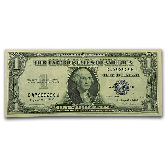 1935-G $1.00 Silver Certificate No Motto AU (Fr#1616) 1935-G $1.00 Silver Certificate No Motto AU (Fr#1616)