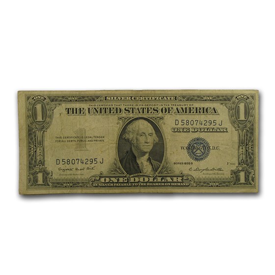1935-G $1.00 Silver Certificate w/Motto Avg Circ (Fr#1617) 1935-G $1.00 Silver Certificate w/Motto Avg Circ (Fr#1617)