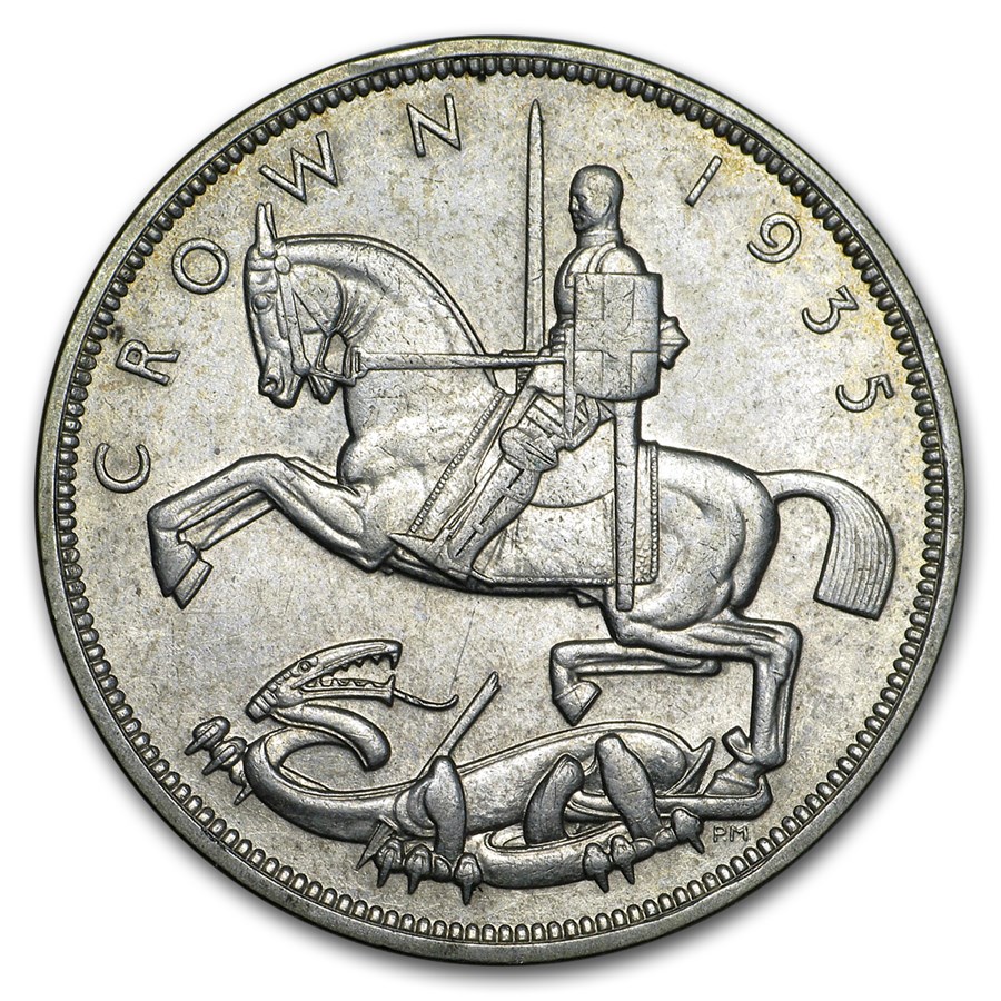 1935 Great Britain Silver Crown George V Silver Jubilee AU
