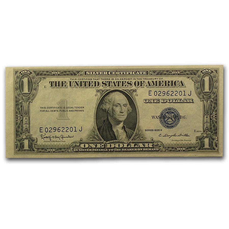 Buy 1935 H $1 00 Silver Certificate AU (Fr#1618) APMEX Buy 1935 H $1 00 Silver Certificate AU (Fr#1618) APMEX