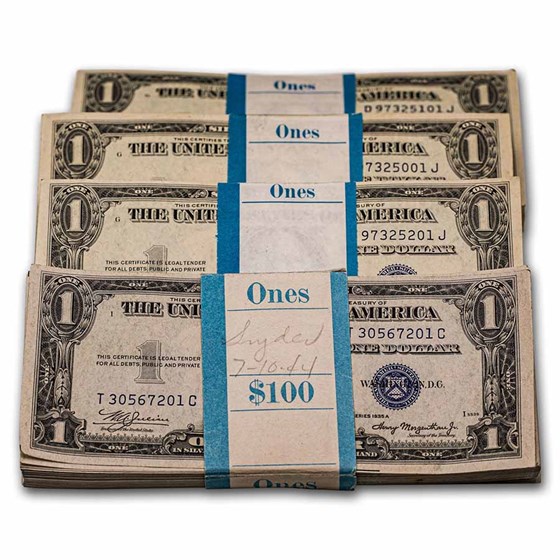 1935-H $1.00 Silver Certificate CU (Fr#1618) 400 Consecutive 1935-H $1.00 Silver Certificate CU (Fr#1618) 400 Consecutive