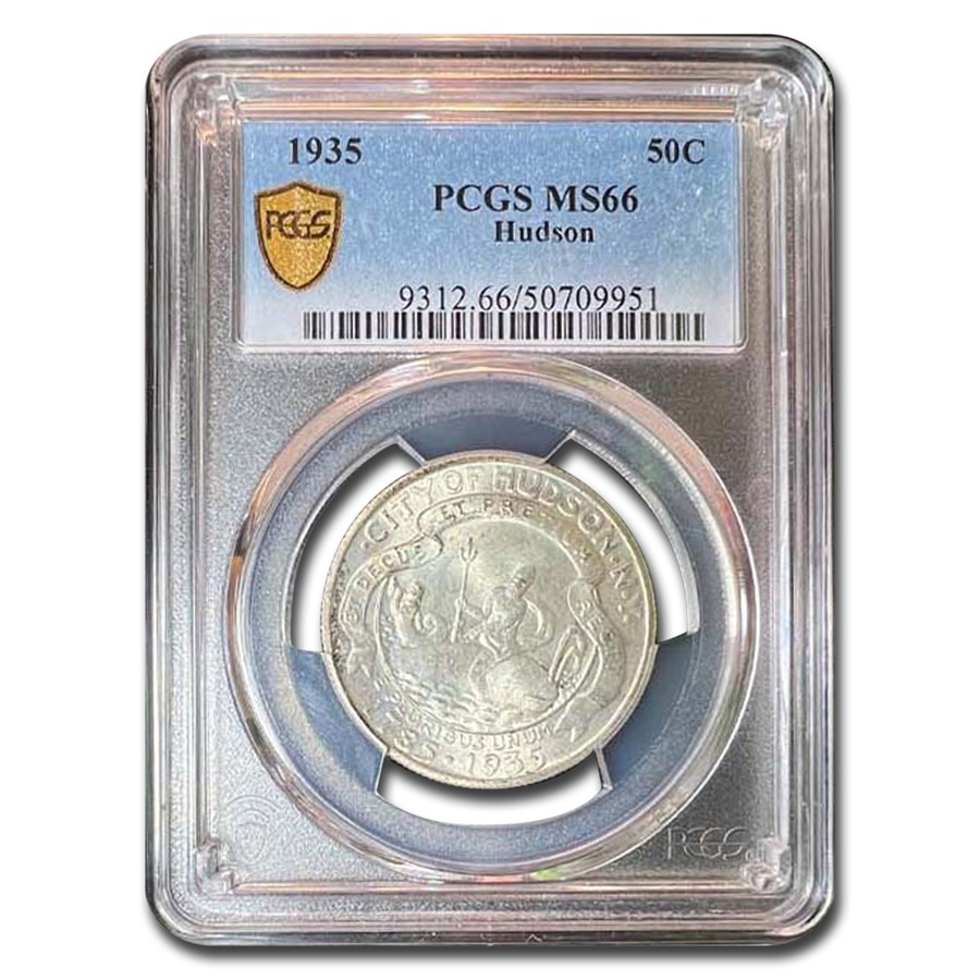 1935 Hudson Half Dollar Commem MS-66 PCGS