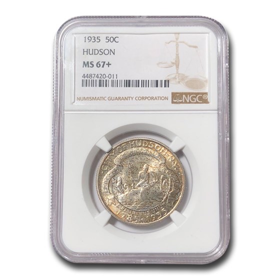 1935 Hudson Half Dollar MS-67+ NGC (Toned) 1935 Hudson Half Dollar MS-67+ NGC (Toned)