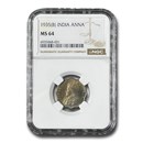1935 India Anna MS-64 NGC