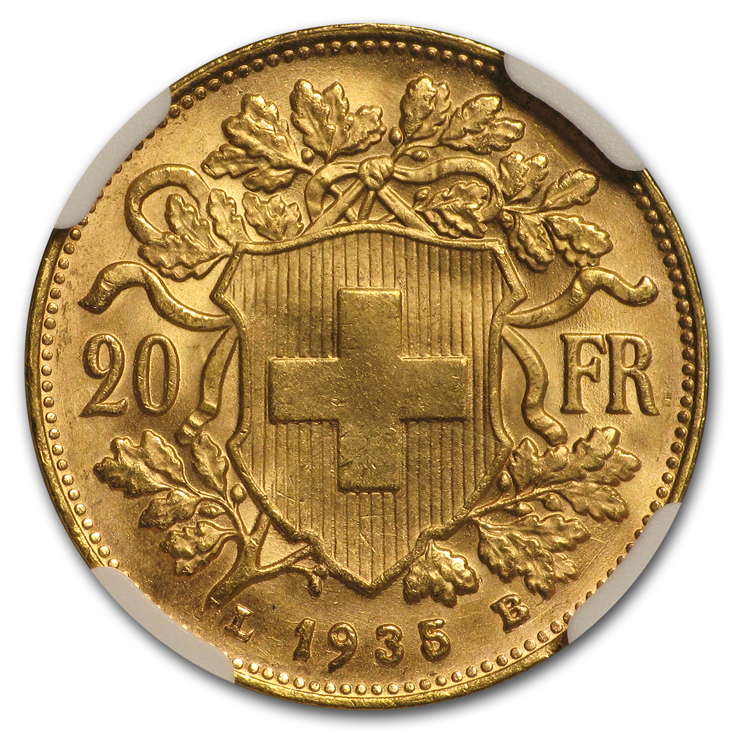 Buy 1935 LB Switzerland Gold 20 Francs Helvetia MS-64 NGC (22