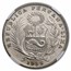 1935-LIMA Peru Silver 1/2 Sol MS-62 NGC