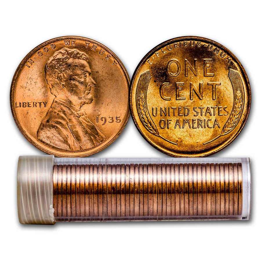 1935 Lincoln Cent 50-Coin Roll BU