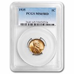 1935 Lincoln Cent MS-65 PCGS (Red)