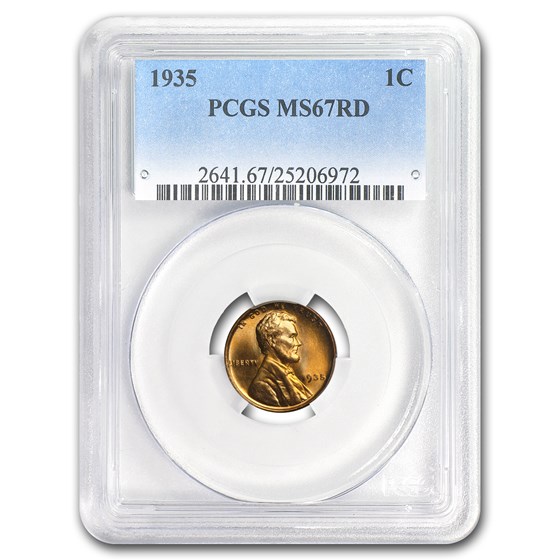1935 Lincoln Cent MS-67 PCGS (Red) 1935 Lincoln Cent MS-67 PCGS (Red)