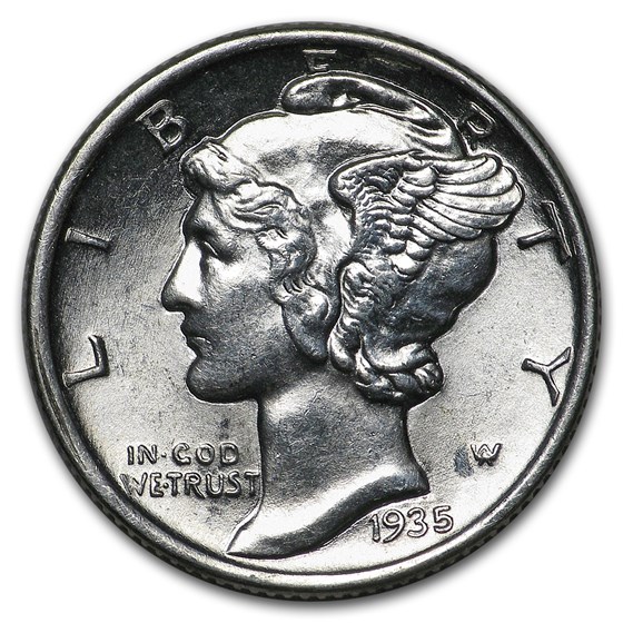 1935 Mercury Dime BU 1935 Mercury Dime BU