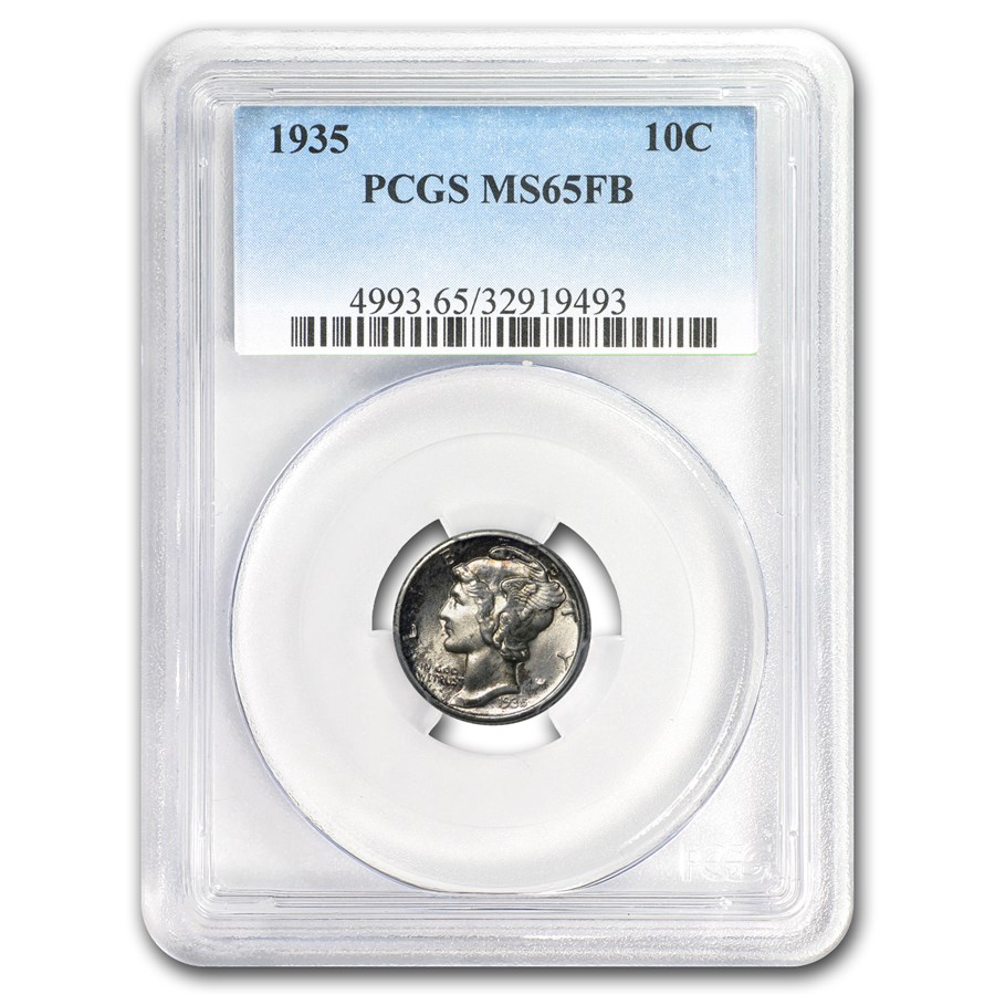 1935 Mercury Dime MS-65 PCGS (FB)