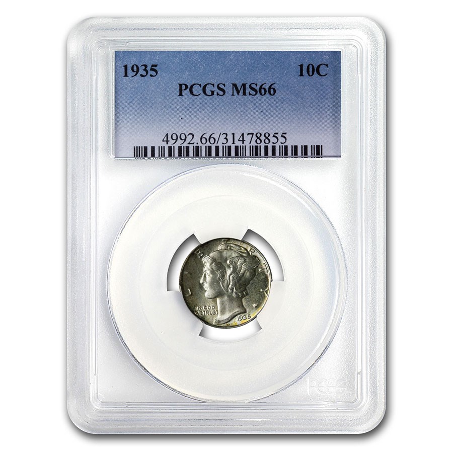 1935 Mercury Dime MS-66 PCGS