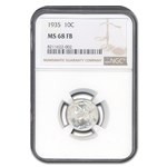 1935 Mercury Dime MS-68 NGC (FB)