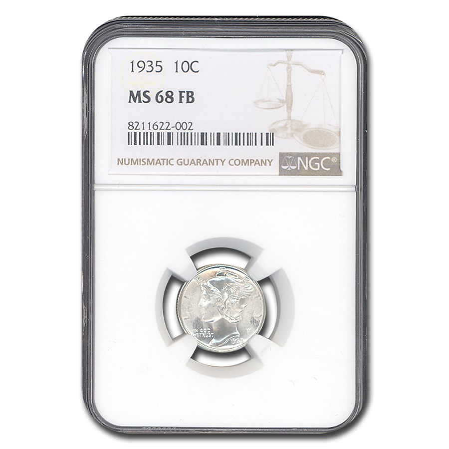 1935 Mercury Dime MS-68 NGC (FB)