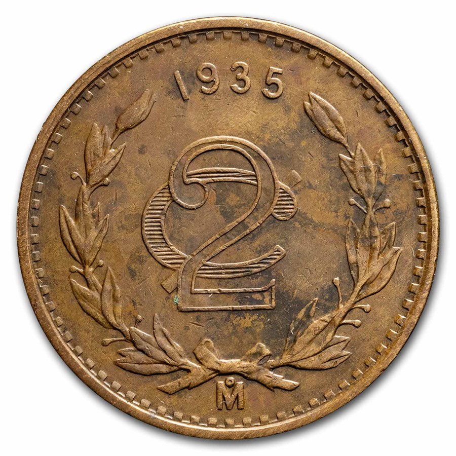 1935 Mexico Bronze 2 Centavos XF