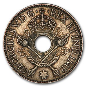 1935 New Guinea Silver Shilling George V XF 1935 New Guinea Silver Shilling George V XF