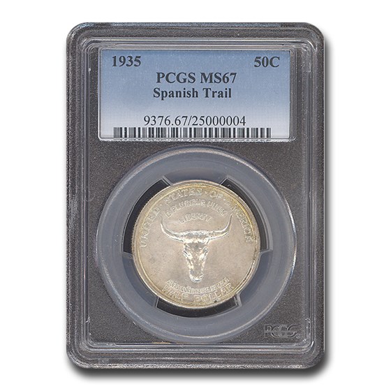 1935 Old Spanish Trail Half Dollar Commem MS-67 PCGS 1935 Old Spanish Trail Half Dollar Commem MS-67 PCGS