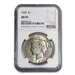 1935 Peace Dollar AU-55 NGC