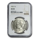 1935 Peace Dollar AU-58 NGC