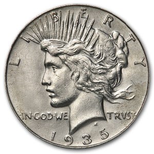 1935 Peace Dollar AU Details (Cleaned) 1935 Peace Dollar AU Details (Cleaned)
