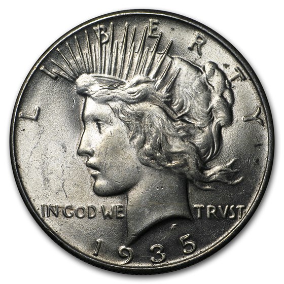 1935 Peace Dollar BU Details (Cleaned) 1935 Peace Dollar BU Details (Cleaned)