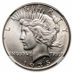 1935 Peace Dollar MS-61 NGC