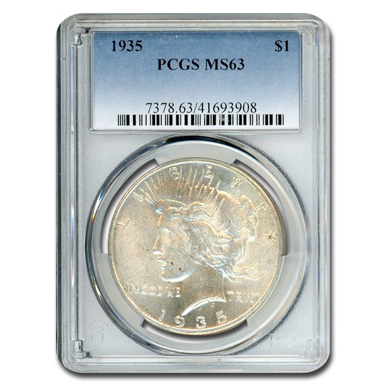 1935 Peace Dollar MS-63 PCGS 1935 Peace Dollar MS-63 PCGS