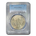 1935 Peace Dollar MS-64 PCGS