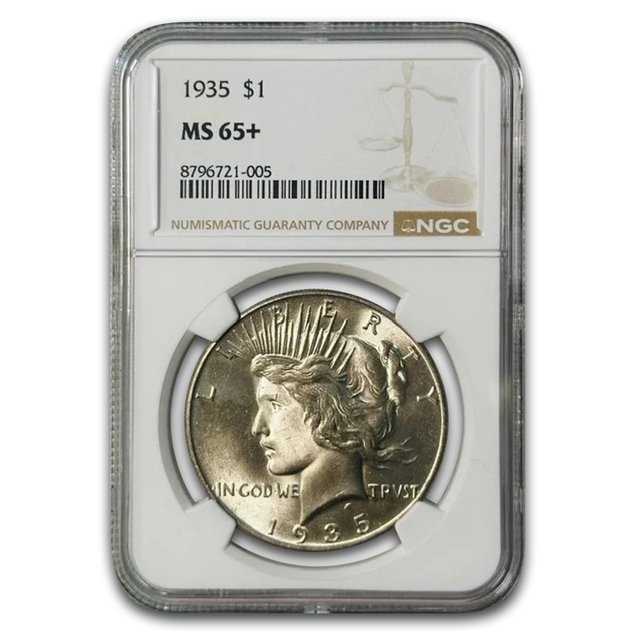 1935 Peace Dollar MS-65+ NGC