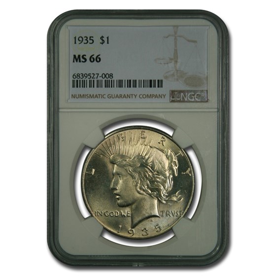 1935 Peace Dollar MS-66 NGC 1935 Peace Dollar MS-66 NGC
