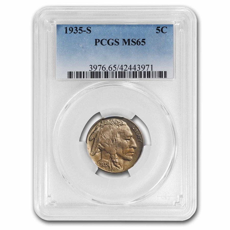 1935-S Buffalo Nickel MS-65 PCGS