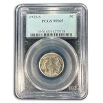 1935-S Buffalo Nickel MS-65 PCGS