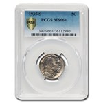 1935-S Buffalo Nickel MS-66+ PCGS
