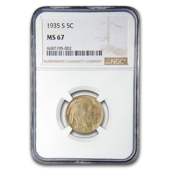 1935-S Buffalo Nickel MS-67 NGC 1935-S Buffalo Nickel MS-67 NGC