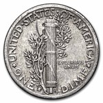 1935-S Mercury Dime 50-Coin Roll Avg Circ
